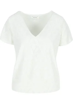 LolaLiza Geborduurd opengewerkt t-shirt- Tops En T-Shirts