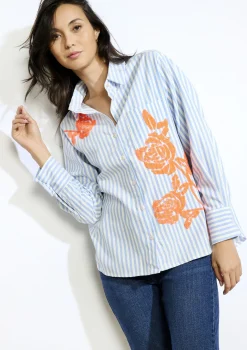 LolaLiza Geborduurde blouse met pailletten- Blouses En Hemden