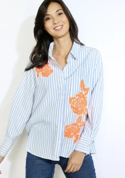 LolaLiza Geborduurde blouse met pailletten- Blouses En Hemden