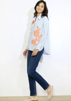 LolaLiza Geborduurde blouse met pailletten- Blouses En Hemden