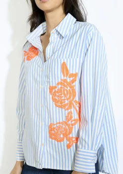 LolaLiza Geborduurde blouse met pailletten- Blouses En Hemden