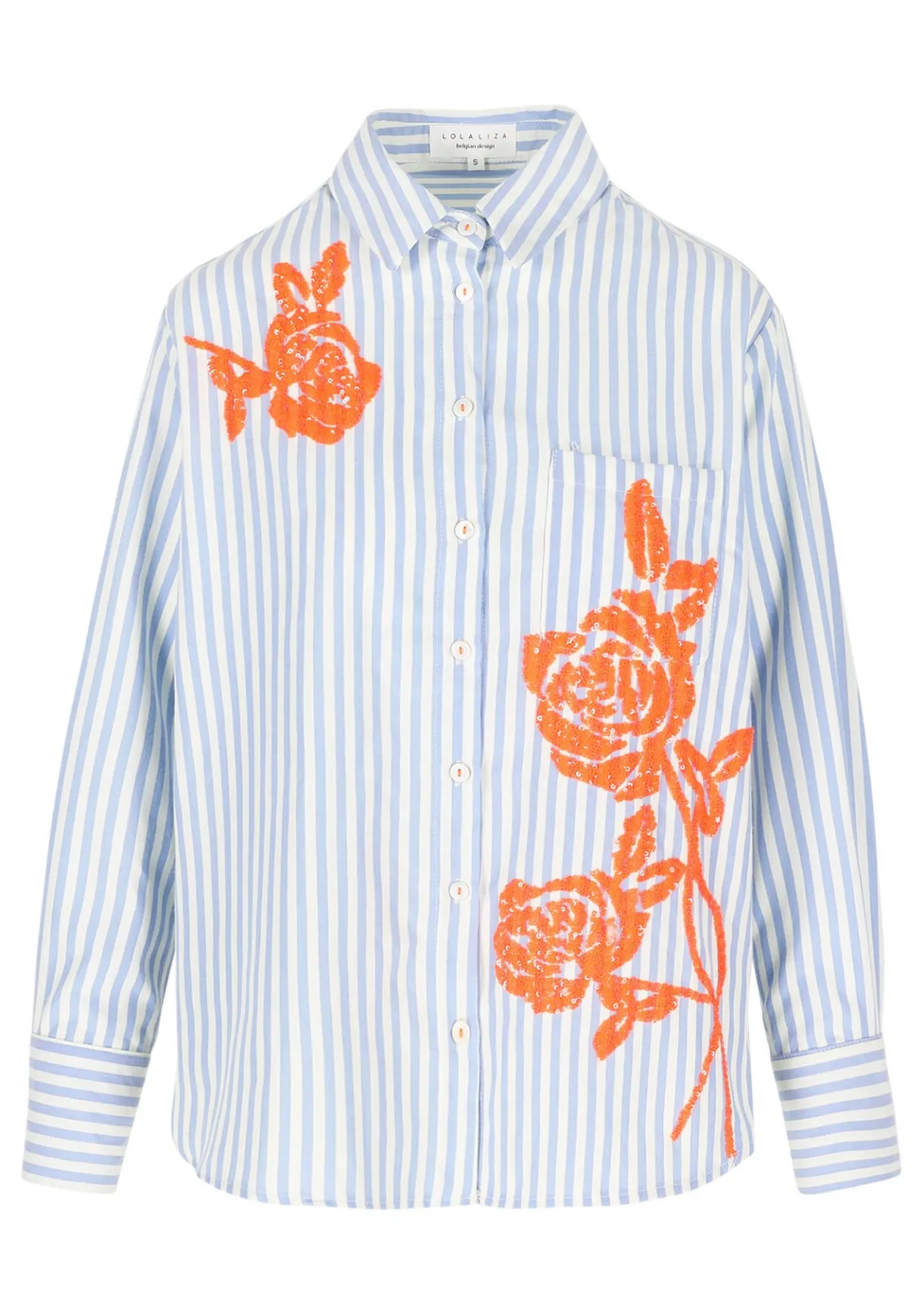 LolaLiza Geborduurde blouse met pailletten- Blouses En Hemden