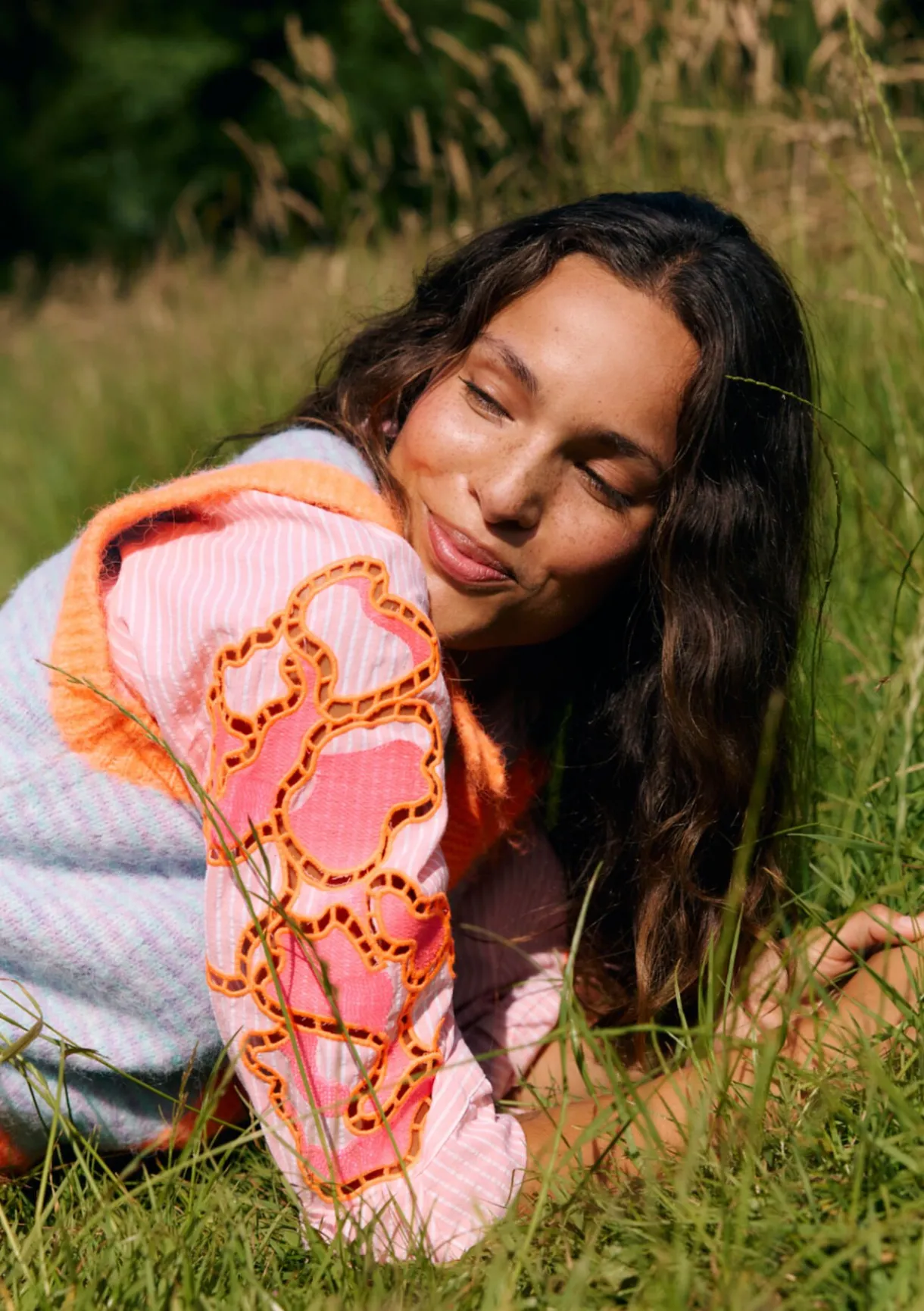 LolaLiza Geborduurde blouse met strepen- Blouses En Hemden