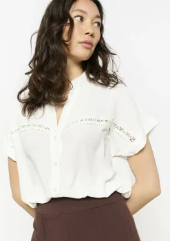 LolaLiza Geborduurde soepele blouse- Blouses En Hemden