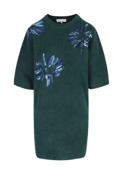 LolaLiza gebreide jurk met bloemenborduursel- Jurken