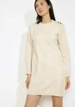 LolaLiza Gebreide jurk met hartknopen- Jurken