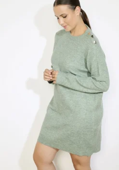 LolaLiza Gebreide jurk met hartknopen- Jurken