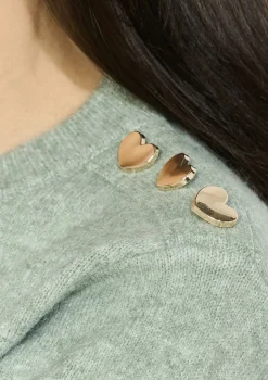 LolaLiza Gebreide jurk met hartknopen- Jurken