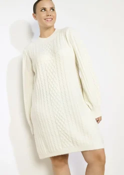 LolaLiza gebreide kabeltrui-jurk- Jurken
