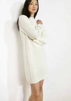 LolaLiza gebreide kabeltrui-jurk- Jurken