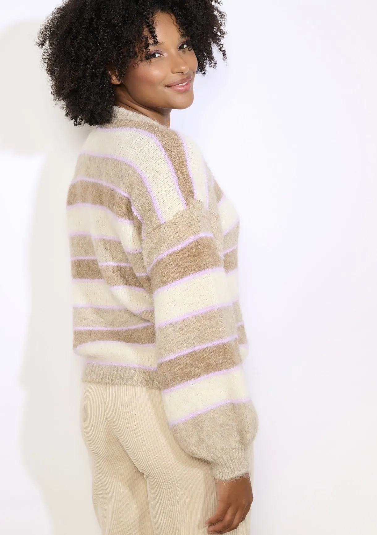 LolaLiza Gebreide streepentrui- Truien En Cardigans