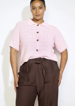 LolaLiza Gebreide top met knopen- Tops En T-Shirts