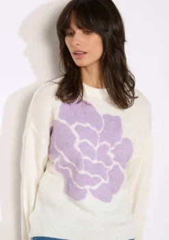 LolaLiza Gebreide trui met bloemmotief- Truien En Cardigans