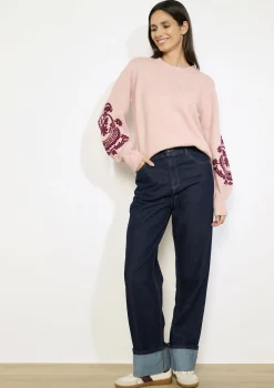 LolaLiza Gebreide trui met borduursel- Truien En Cardigans