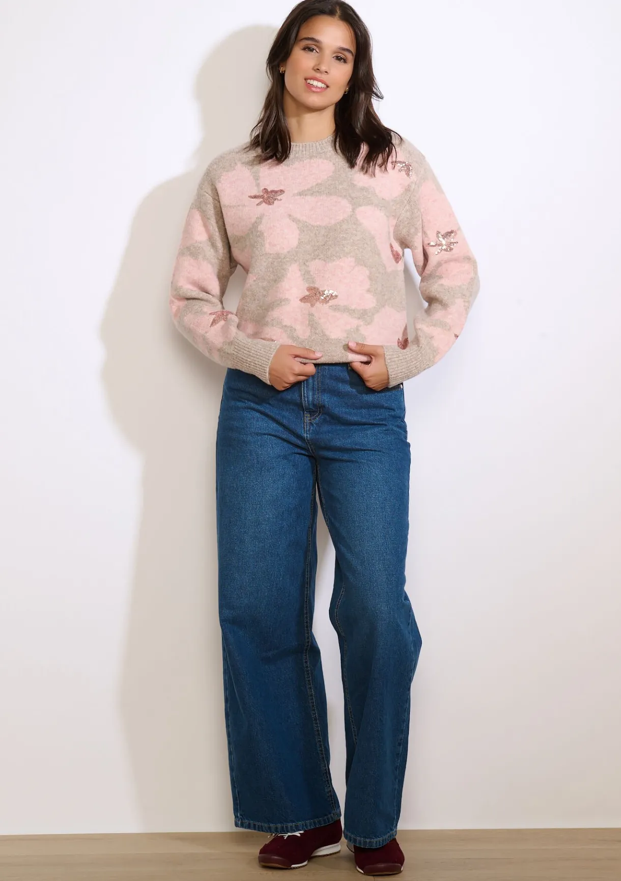 LolaLiza Gebreide trui met pailletten- Truien En Cardigans