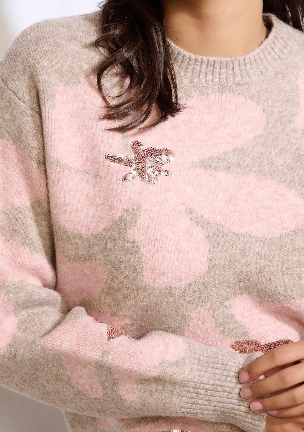 LolaLiza Gebreide trui met pailletten- Truien En Cardigans