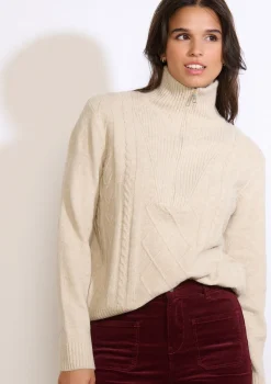 LolaLiza Gebreide trui met rits- Truien En Cardigans