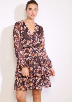 LolaLiza Gelaagde korte wikkeljurk- Jurken