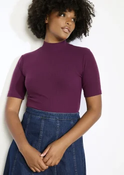 LolaLiza Geribbeld T-shirt met korte mouwen- Tops En T-Shirts