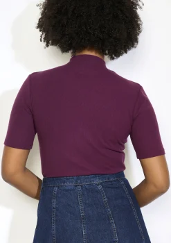 LolaLiza Geribbeld T-shirt met korte mouwen- Tops En T-Shirts