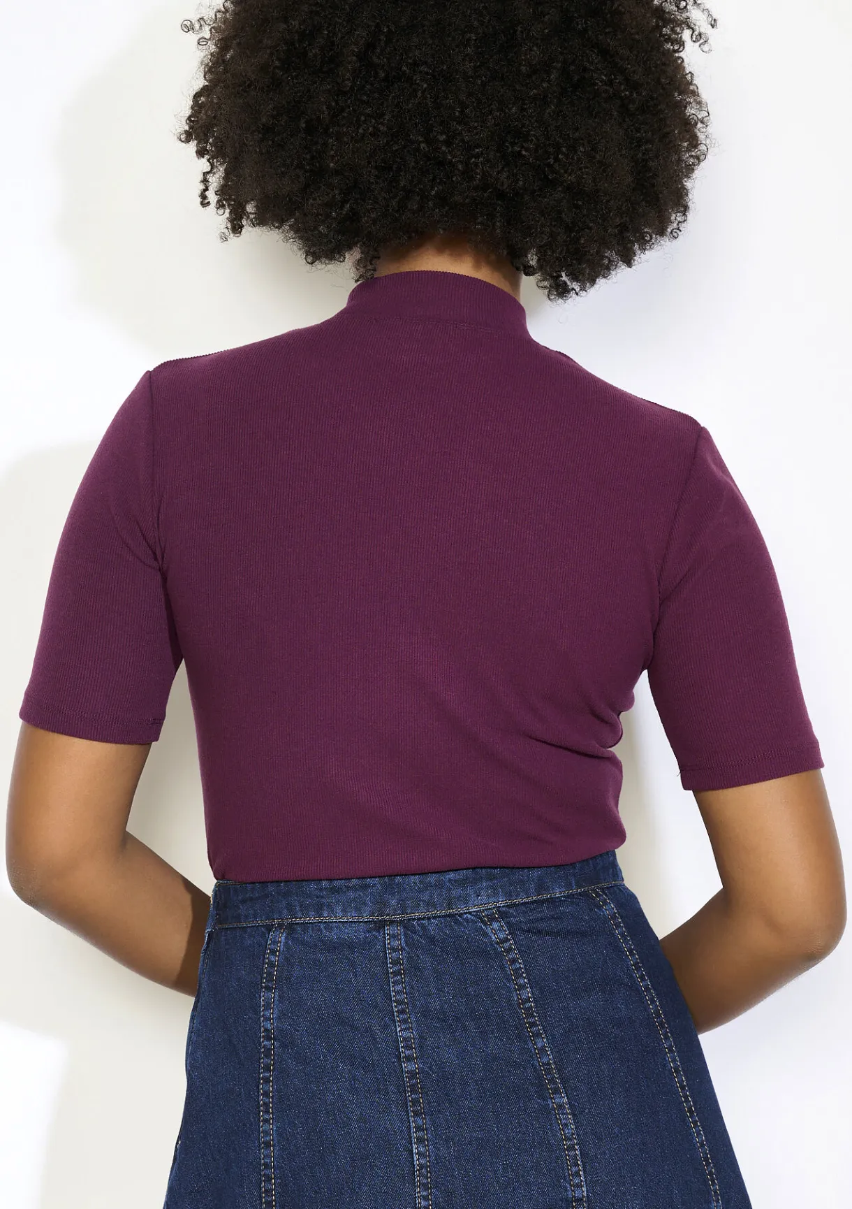 LolaLiza Geribbeld T-shirt met korte mouwen- Tops En T-Shirts