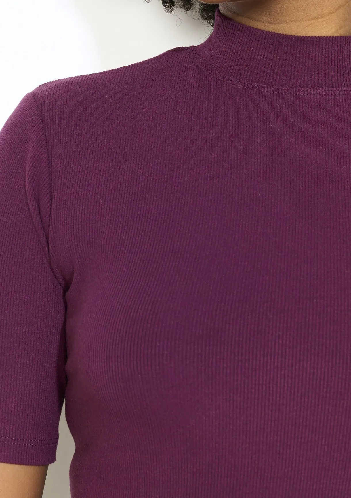 LolaLiza Geribbeld T-shirt met korte mouwen- Tops En T-Shirts