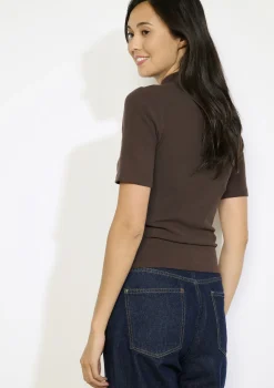 LolaLiza Geribbeld T-shirt met korte mouwen- Tops En T-Shirts