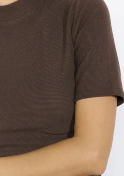 LolaLiza Geribbeld T-shirt met korte mouwen- Tops En T-Shirts