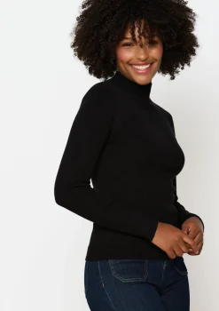 LolaLiza Geribbelde trui met mock neck- Truien En Cardigans