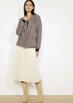 LolaLiza Geruite double-breasted blazer- Vesten En Blazers