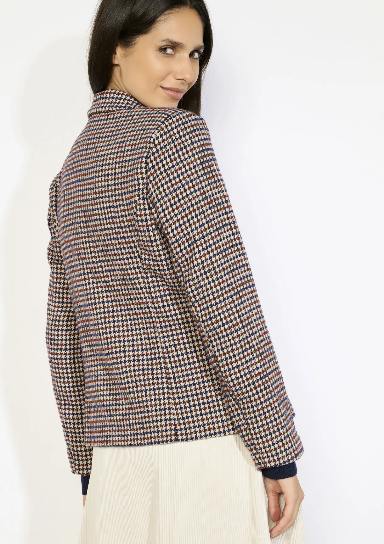 LolaLiza Geruite double-breasted blazer- Vesten En Blazers