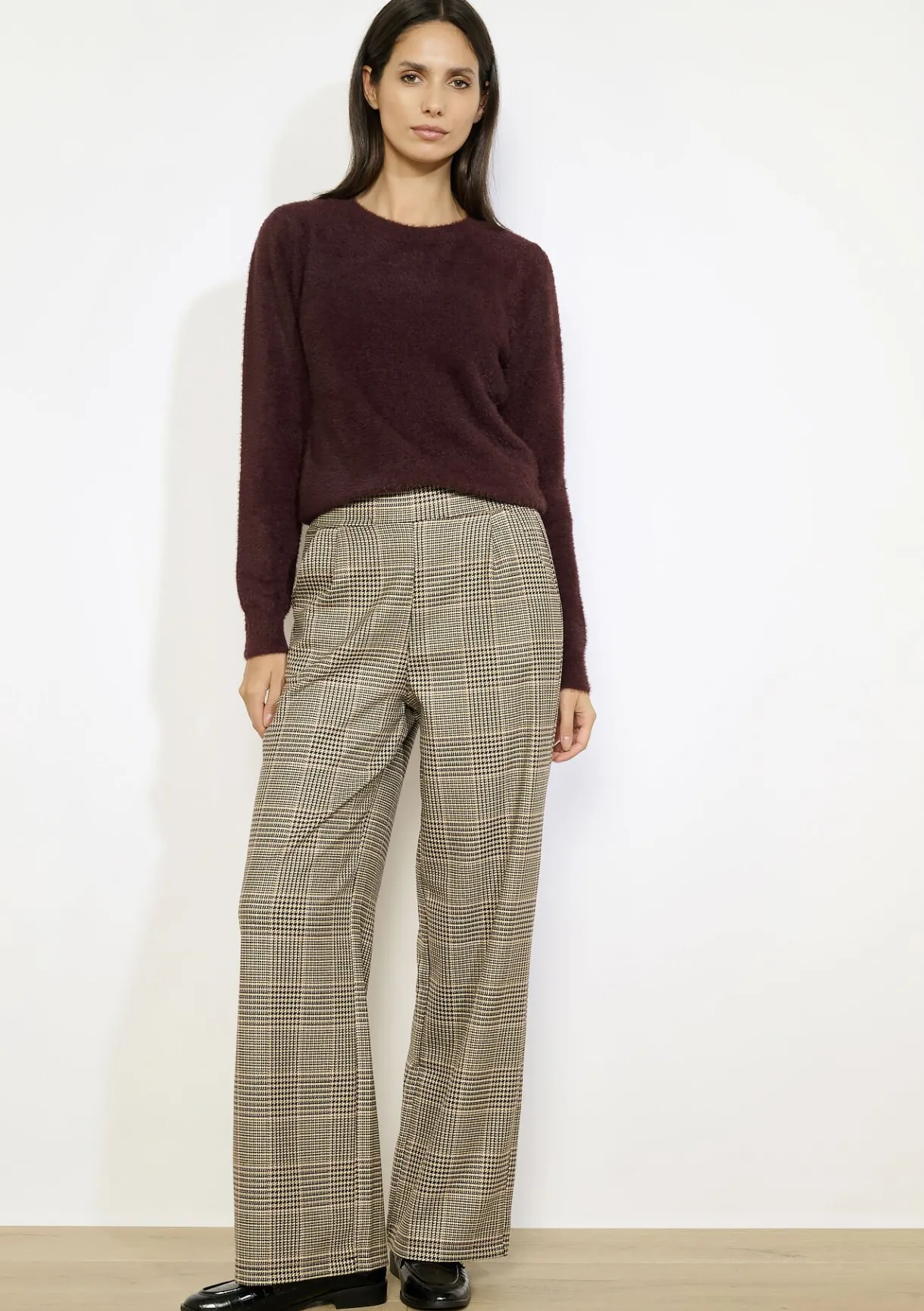 LolaLiza Geruite rechte broek- Broeken