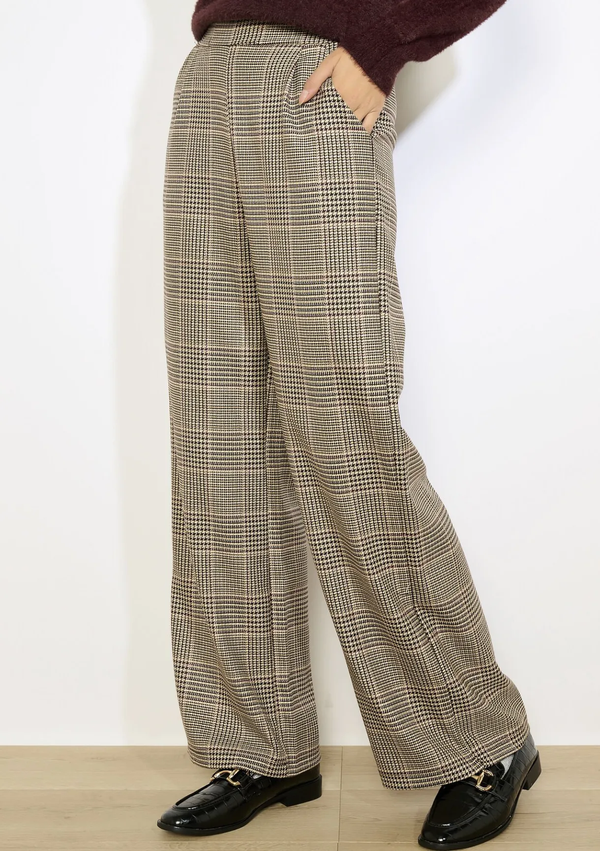 LolaLiza Geruite rechte broek- Broeken