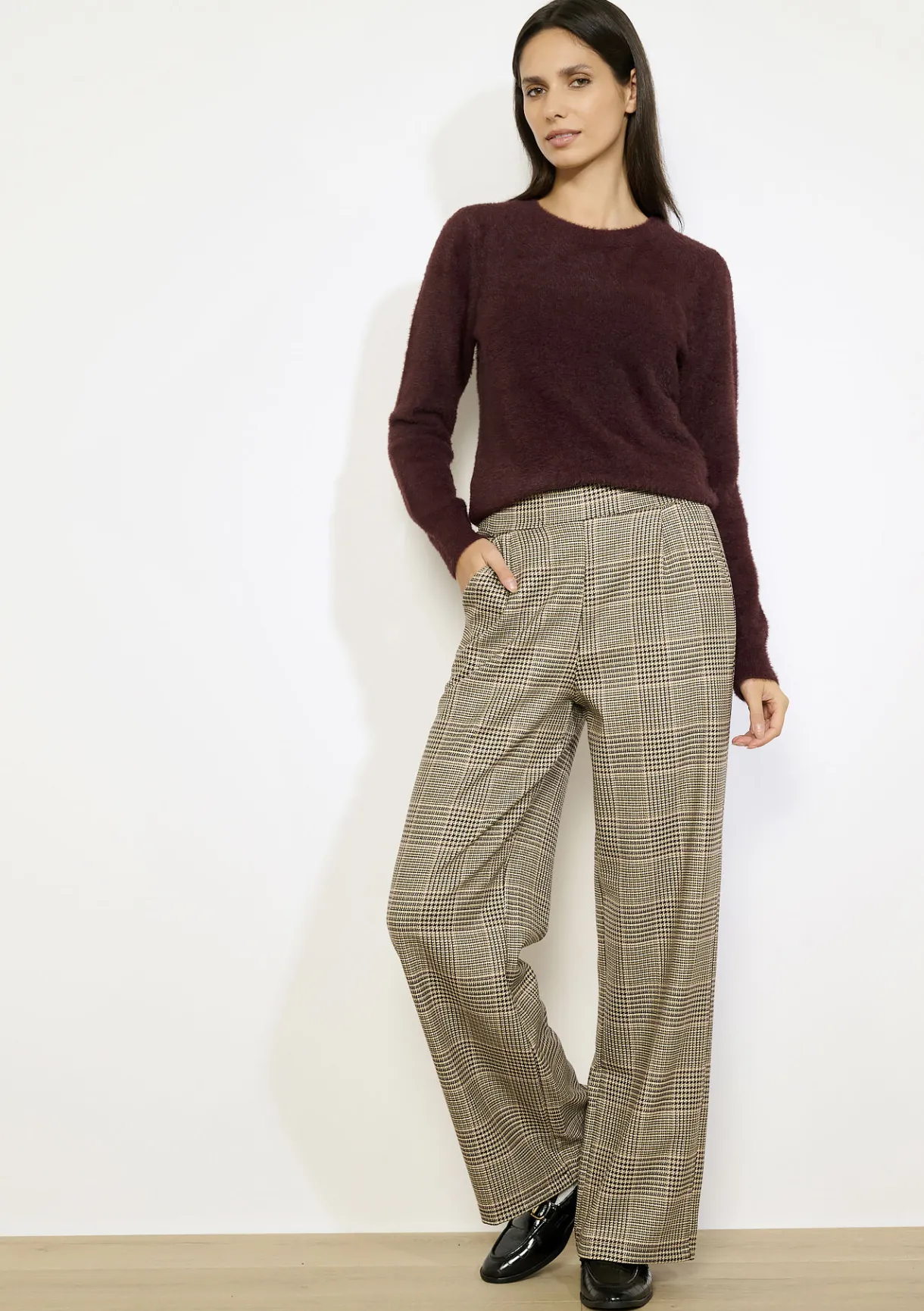 LolaLiza Geruite rechte broek- Broeken