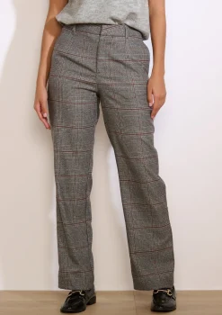 LolaLiza Geruite rechte broek- Broeken