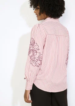 LolaLiza Gestreept hemd met borduursel- Blouses En Hemden