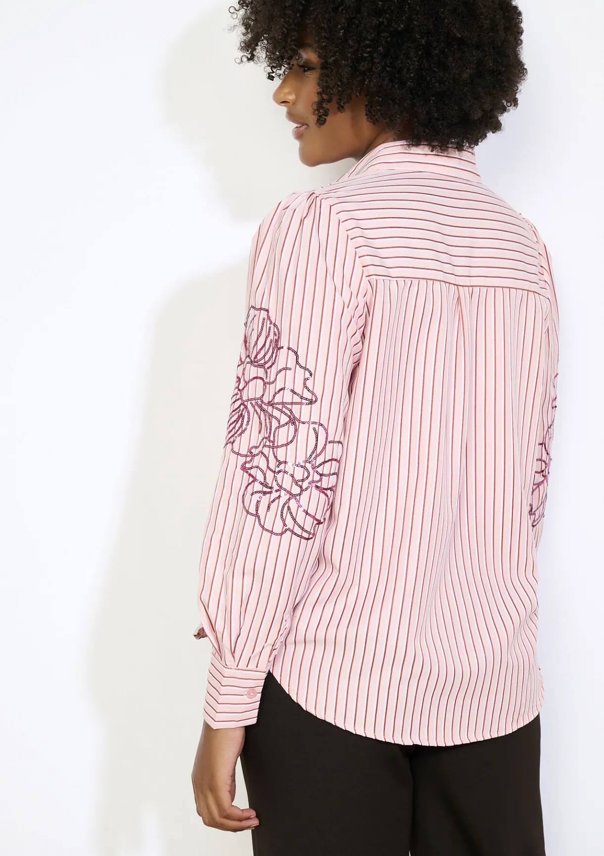 LolaLiza Gestreept hemd met borduursel- Blouses En Hemden