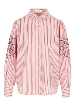 LolaLiza Gestreept hemd met borduursel- Blouses En Hemden