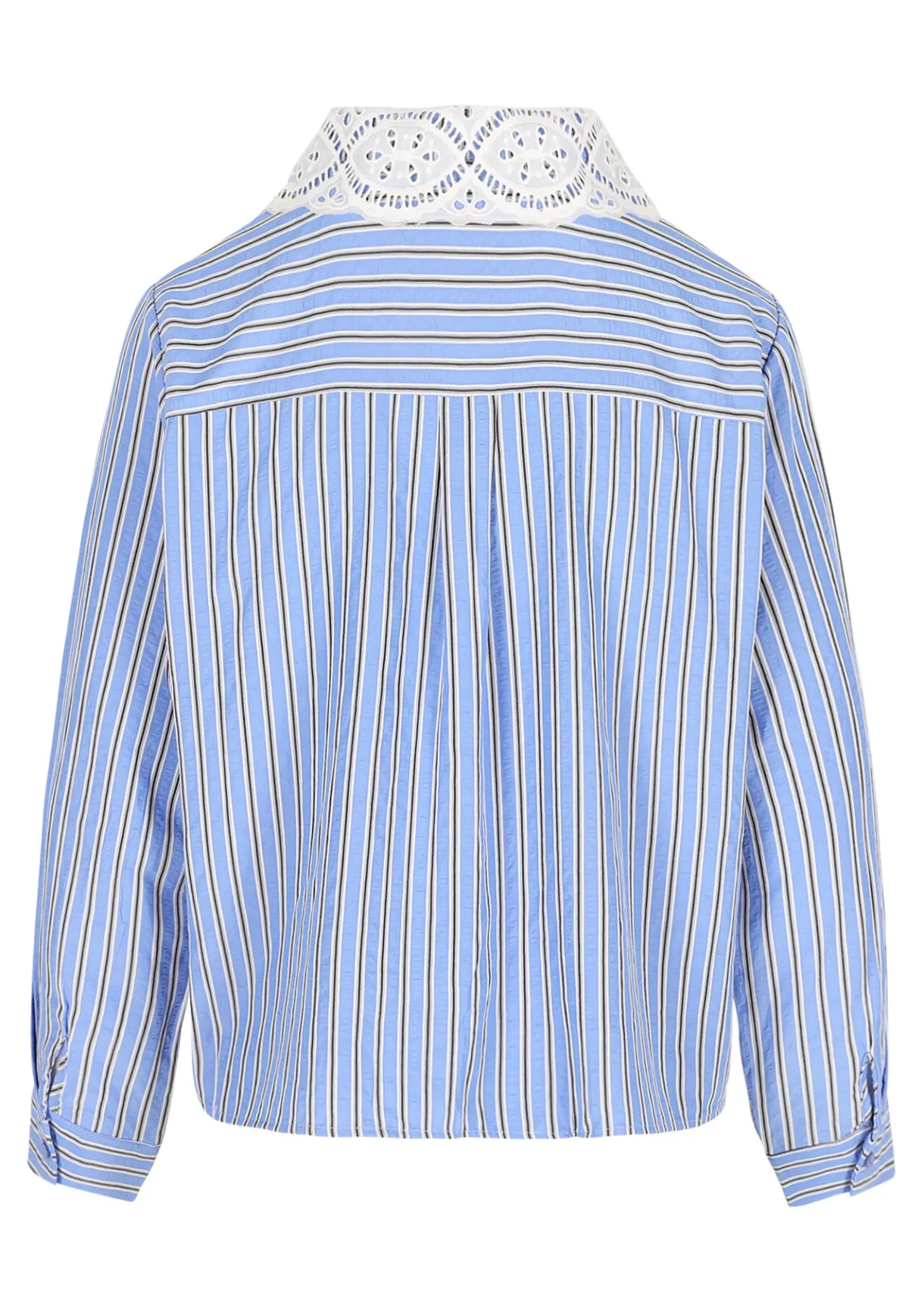 LolaLiza Gestreept hemd met macramékraag- Blouses En Hemden