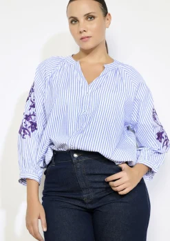 LolaLiza Gestreept hemd met pailletten- Blouses En Hemden