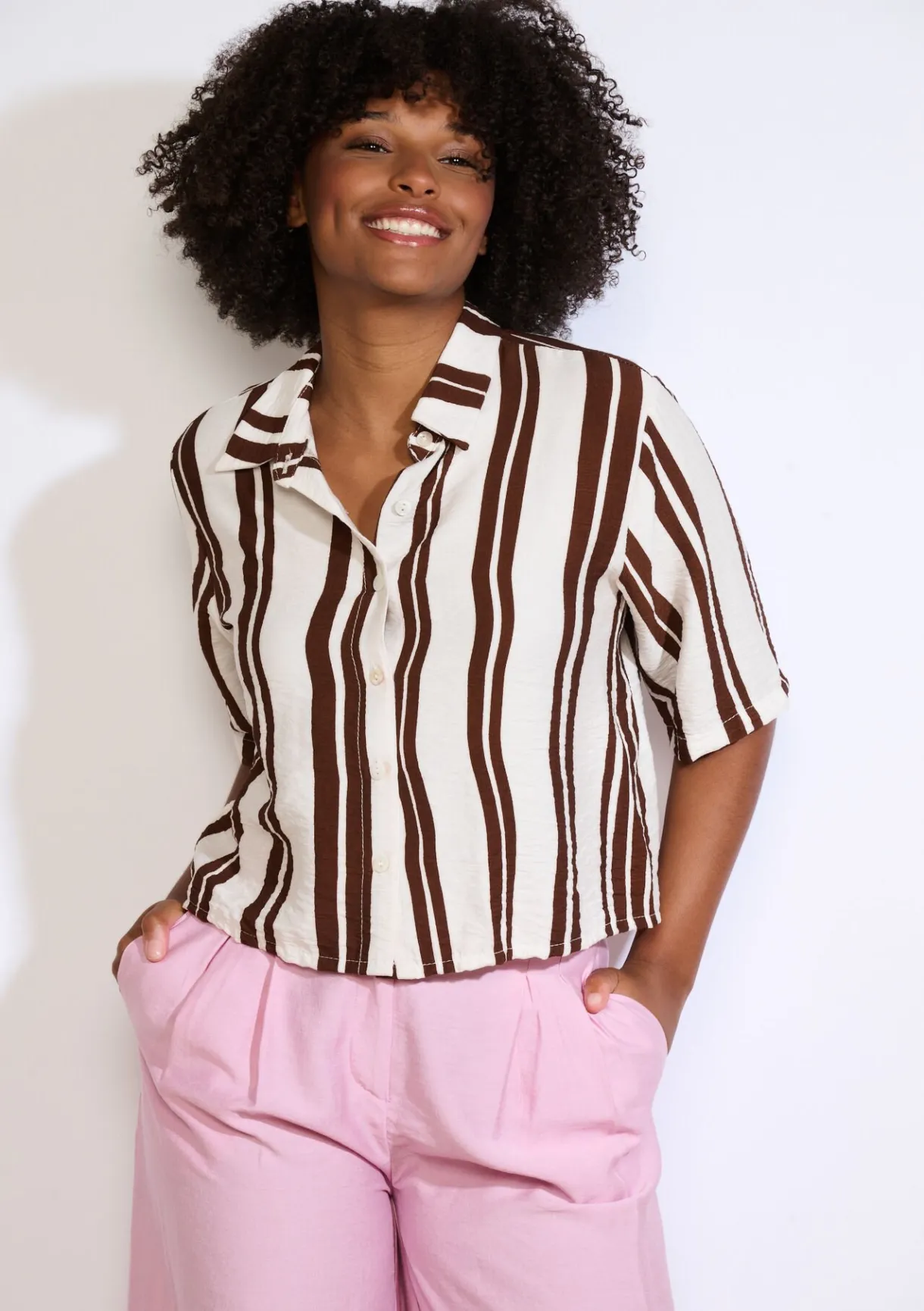 LolaLiza Gestreept soepel hemd- Blouses En Hemden