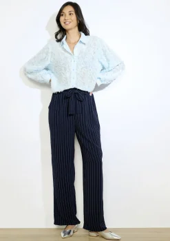 LolaLiza Gestreepte broek met hoge taille- Broeken