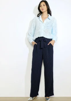 LolaLiza Gestreepte broek met hoge taille- Broeken