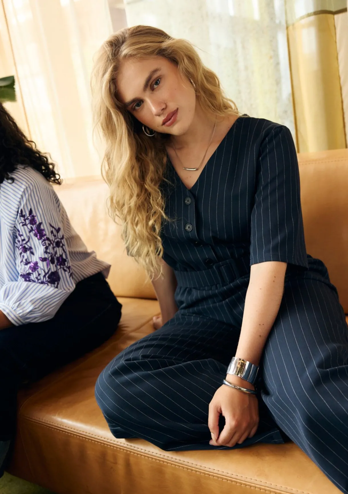 LolaLiza Gestreepte jumpsuit met ceintuur- Jumpsuits