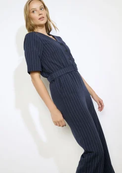 LolaLiza Gestreepte jumpsuit met ceintuur- Jumpsuits