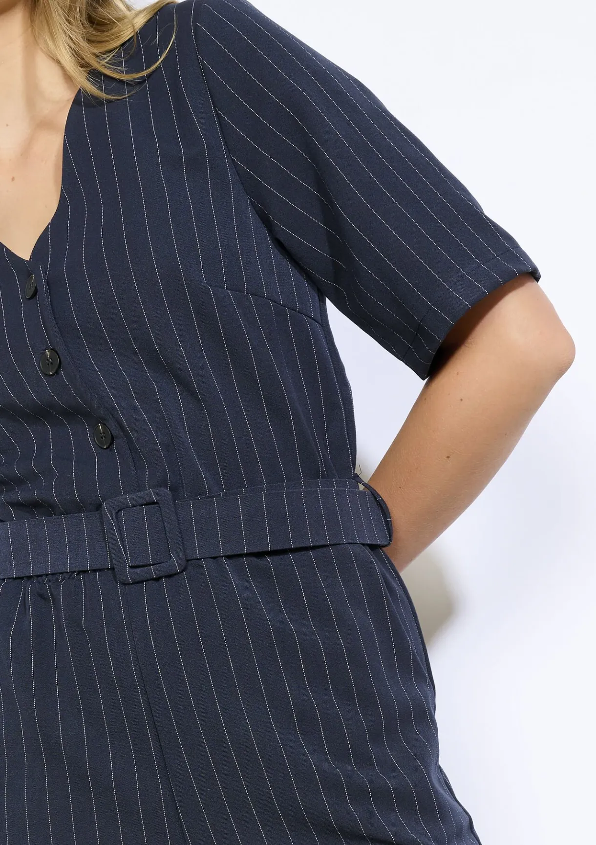LolaLiza Gestreepte jumpsuit met ceintuur- Jumpsuits