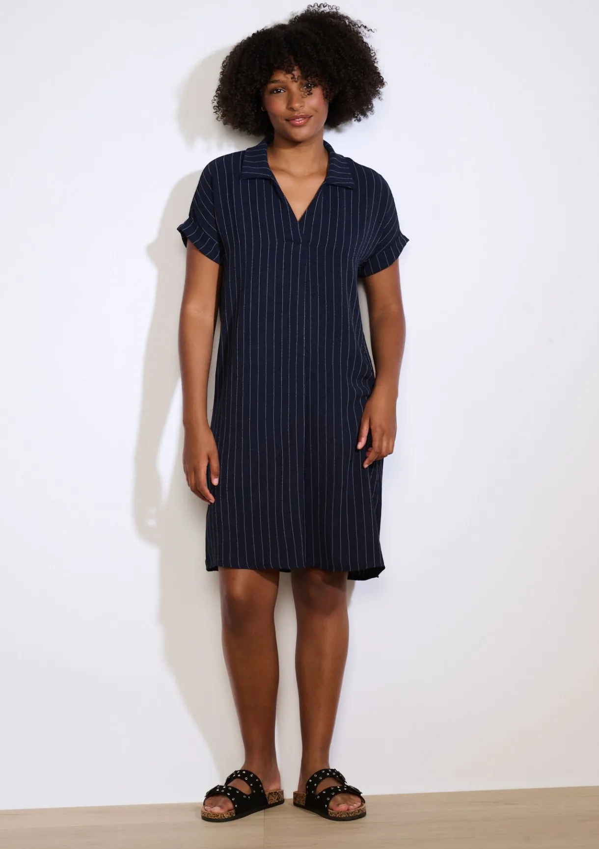 LolaLiza Gestreepte overhemdjurk- Jurken