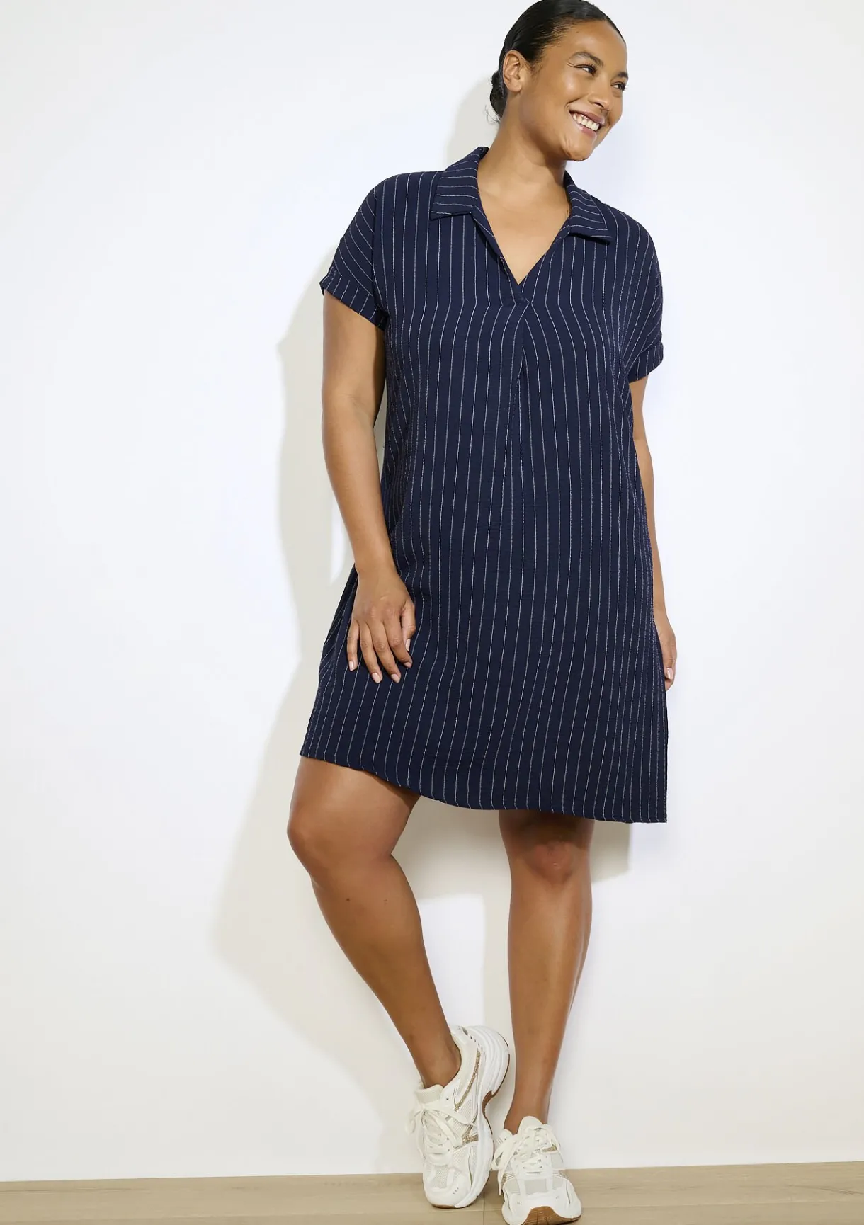 LolaLiza Gestreepte overhemdjurk- Jurken