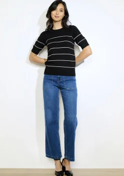 LolaLiza Gestreepte trui korte mouwen- Truien En Cardigans