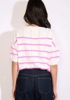 LolaLiza Gestreepte trui met korte mouwen- Truien En Cardigans